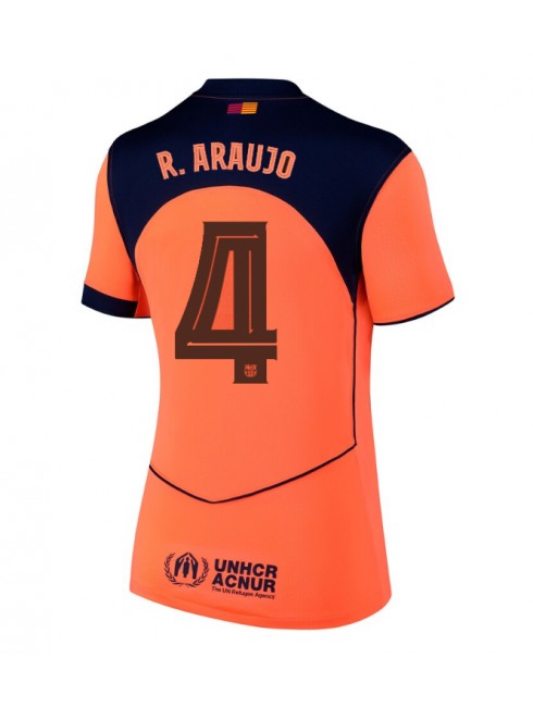 Ženski Nogometna dresi replika Barcelona Ronald Araujo #4 Tretji 2025-26 Kratek rokav Ženski Nogometna dresi replika Barcelona Ronald Araujo #4 Tretji 2025-26 Kratek rokav